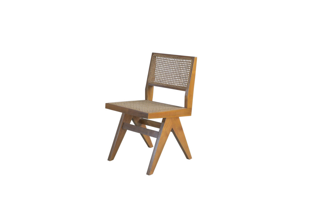 Wood, Chair from teak wood, dining chair natural wood color, chair with wicker, Elegant wicker chair, Woodenlink, Toyo Chair