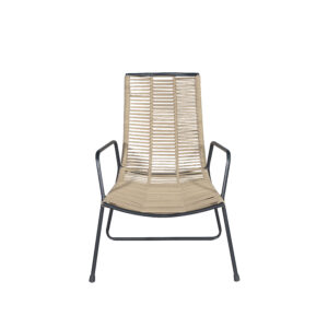Wood, Black Framed Chair, Tan Seat, Rope Material, Custom Furniture, Woodenlink, Kizza Chair