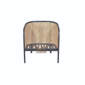 Wood, Rattan Chair, Black Color, Teak Wood Black Finish, Indonesia Wood, Woodenlink, Liam Chair