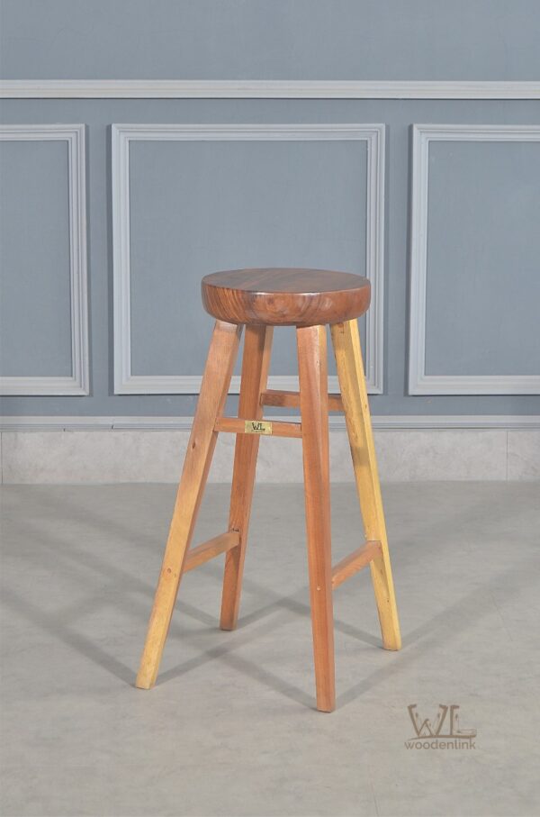 Wood, Wooden Bar Stool, Stool for Bars and Café, Solid Wood Stool, Woodenlink, Farrel Stool -02