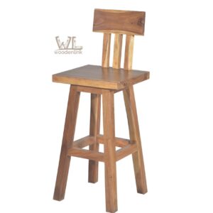 Wood, Bar Stool for café, Stool with back rest, Classic bar stool, Woodenlink, Gesang Stool