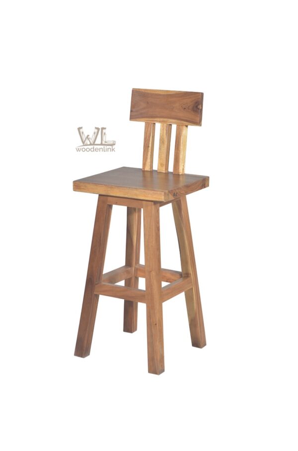 Wood, Bar Stool for café, Stool with back rest, Classic bar stool, Woodenlink, Gesang Stool