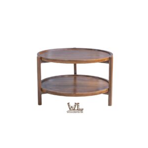 Wood, Coffee table with shelves, teak wood coffee table, Round Coffee table, Made in Jepara, Woodenlink, Colt Coffee Table