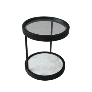 Side Table for Sofa, Table for living room, Marble base with iron frame, Stylish Table, Woodenlink