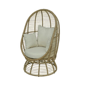 Custom made cradle chair, Wood, Corner Chair, Cozy Rattan Chair, Rustic Look, Soft Cushion, Woodenlink, Rincon Chair