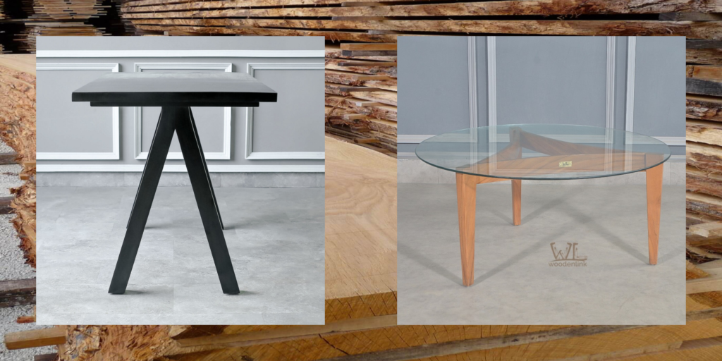 Wooden coffee table take a big space and a small space